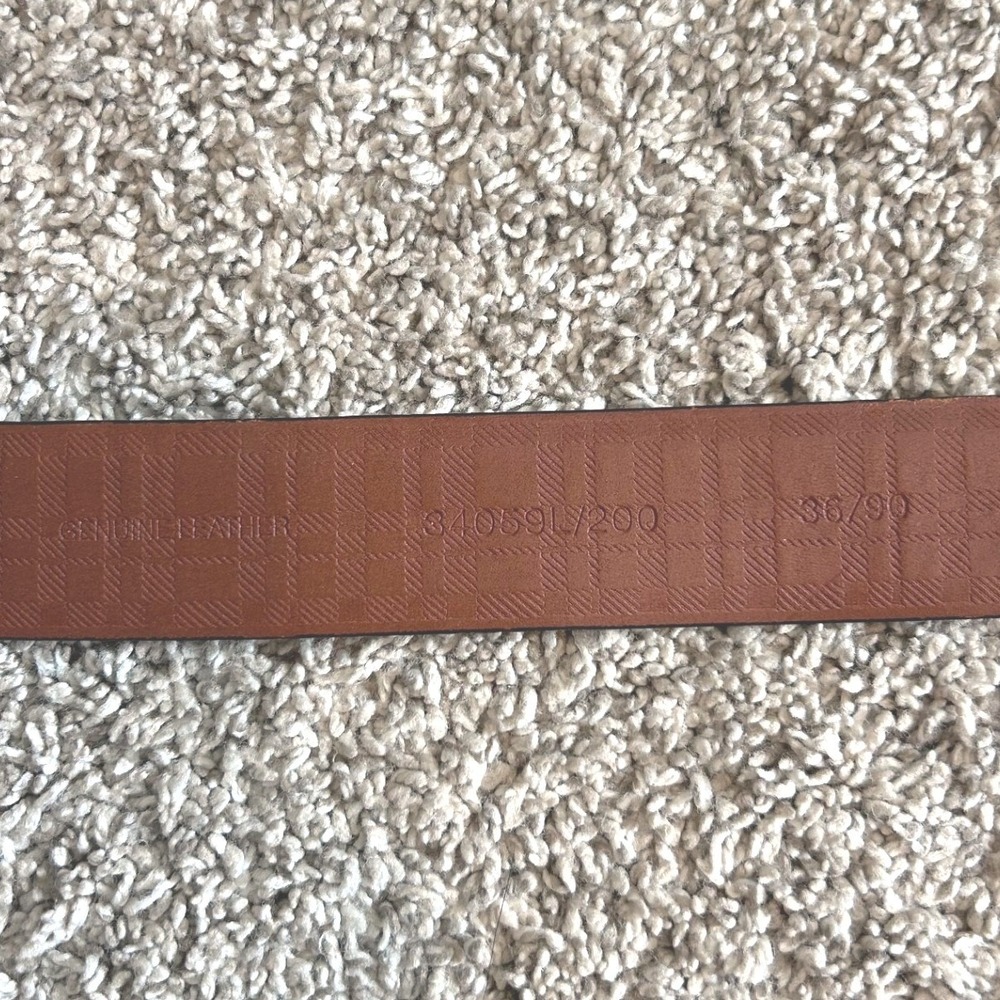 Boconi Men's Brown Leather Made Nashville Brown Genuine Leather Belt Size 36 - Picture 3 of 8